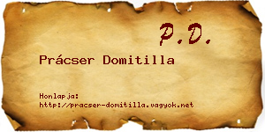 Prácser Domitilla névjegykártya